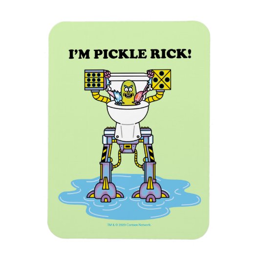 RICK EN MORTY™ | Pickle Rick Toilet Mech Magneet (Verticaal)