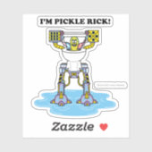 RICK EN MORTY™ | Pickle Rick Toilet Mech Sticker (Vel)