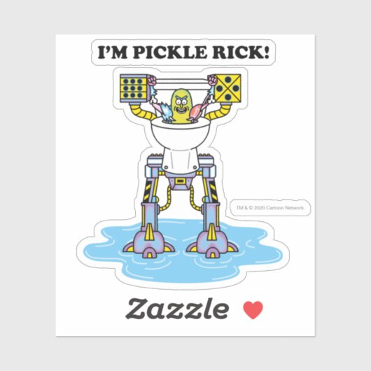 RICK EN MORTY™ | Pickle Rick Toilet Mech Sticker (Vel)