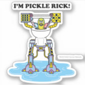 RICK EN MORTY™ | Pickle Rick Toilet Mech Sticker (Voorkant)