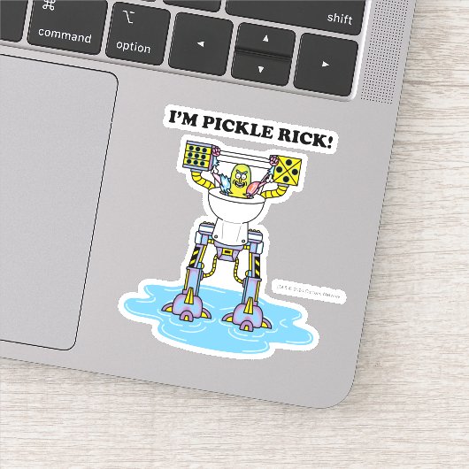 RICK EN MORTY™ | Pickle Rick Toilet Mech Sticker (Detail)