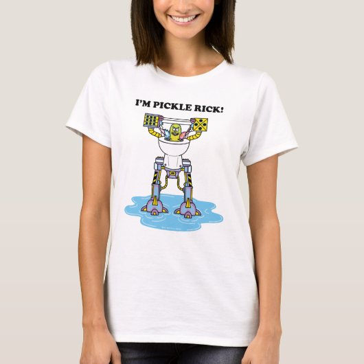 RICK EN MORTY™ | Pickle Rick Toilet Mech T-shirt (Voorkant)