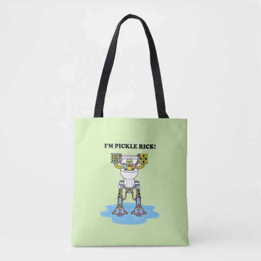 RICK EN MORTY™ | Pickle Rick Toilet Mech Tote Bag (Voorkant)