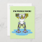 RICK EN MORTY™ | Pickle Rick Toilet Mech Uitnodiging Briefkaart (Voorkant / Achterkant)