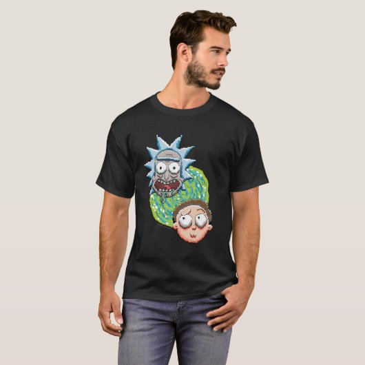 RICK EN MORTY™ | Pixelverse Portal Grafisch T-shirt (Voorkant volledig)