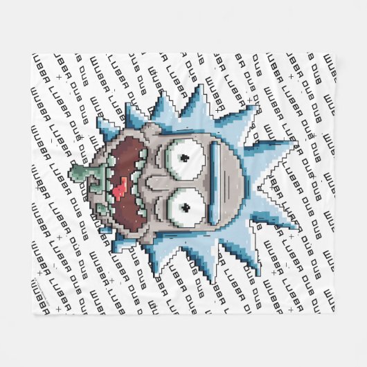 RICK EN MORTY™ | Pixelverse Rick Drooling Head Fleece Deken (Voorkant (Horizontaal))