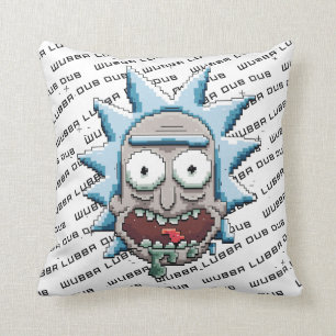 RICK EN MORTY™   Pixelverse Rick Drooling Head Kussen