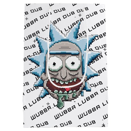 RICK EN MORTY™ | Pixelverse Rick Drooling Head Medium Cadeauzakje (Achterkant)