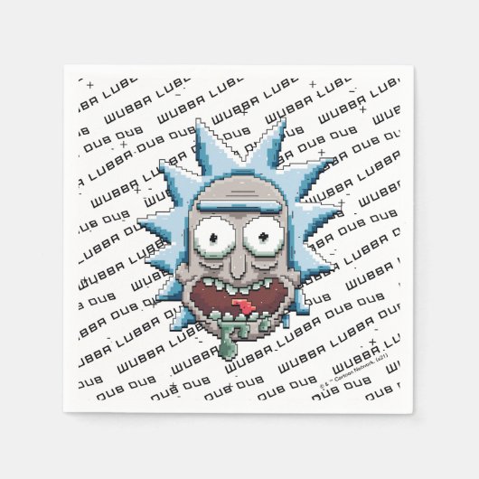 RICK EN MORTY™ | Pixelverse Rick Drooling Head Servet (Voorkant)