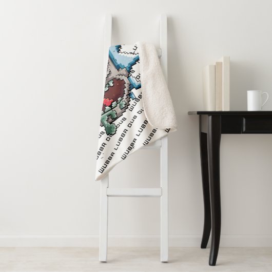 RICK EN MORTY™ | Pixelverse Rick Drooling Head Sherpa Deken (In situ)