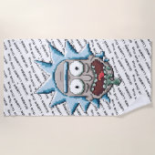 RICK EN MORTY™ | Pixelverse Rick Drooling Head Strandlaken (Voorkant)