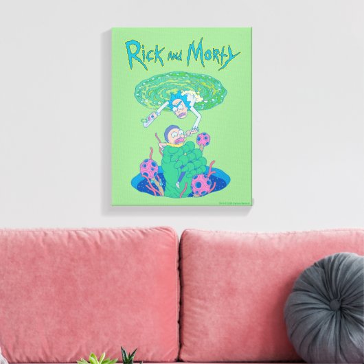 RICK EN MORTY™ | Poortredding Canvas Afdruk (Insitu (Woonkamer))