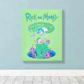RICK EN MORTY™ | Poortredding Canvas Afdruk (Insitu (Houten vloer))