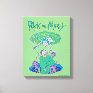 RICK EN MORTY™ Poortredding Canvas Afdruk