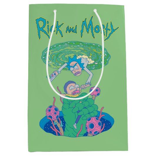 RICK EN MORTY™ | Poortredding Medium Cadeauzakje (Voorkant)