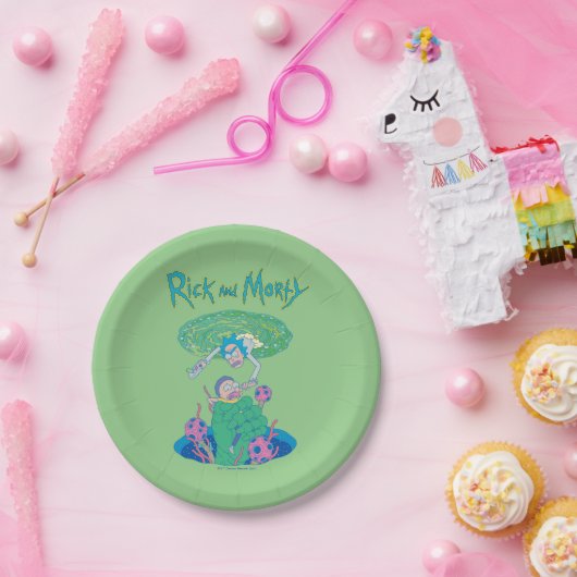 RICK EN MORTY™ | Poortredding Papieren Bordje (Feest)