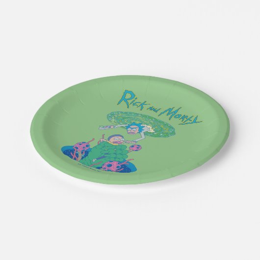 RICK EN MORTY™ | Poortredding Papieren Bordje (Gekanteld)