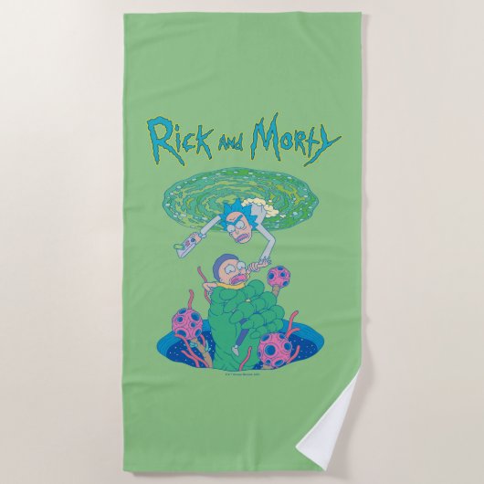 RICK EN MORTY™ | Poortredding Strandlaken (Voorkant)