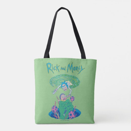 RICK EN MORTY™ | Poortredding Tote Bag (Achterkant)