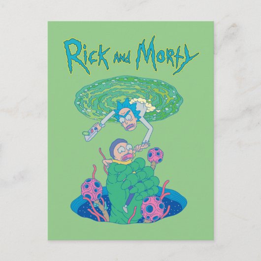 RICK EN MORTY™ | Poortredding Uitnodiging Briefkaart (Voorkant)