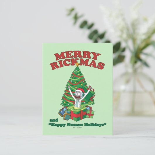 Rick en Morty | Portaal Rick vrolijk Rickmas Feestdagenkaart (Staand voorkant)