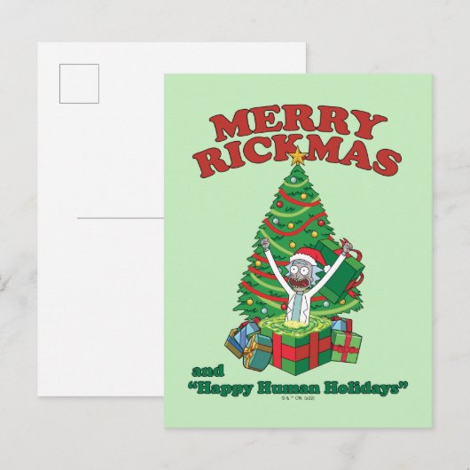 Rick en Morty | Portaal Rick vrolijk Rickmas Feestdagenkaart (Voorkant / Achterkant)
