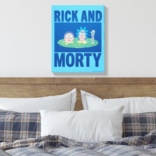 RICK EN MORTY™ | Portaal zoeken Canvas Afdruk (Insitu (Slaapkamer))