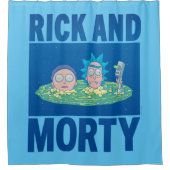 RICK EN MORTY™ | Portaal zoeken Douchegordijn (Voorkant)