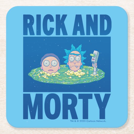 RICK EN MORTY™ | Portaal zoeken Kartonnen Onderzetters (Voorkant)