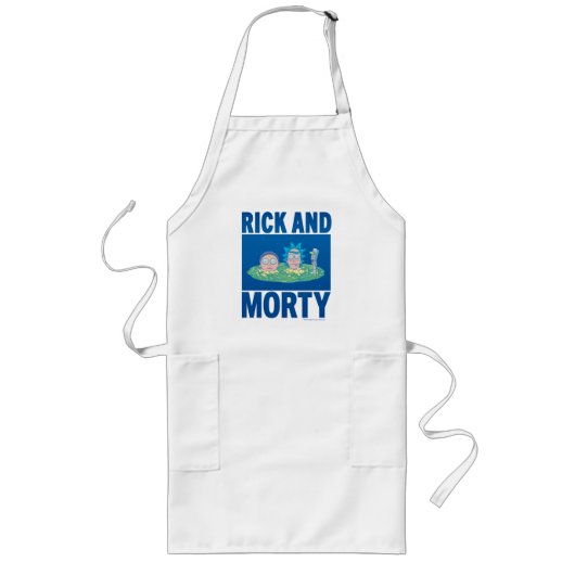 RICK EN MORTY™ | Portaal zoeken Lang Schort (Voorkant)