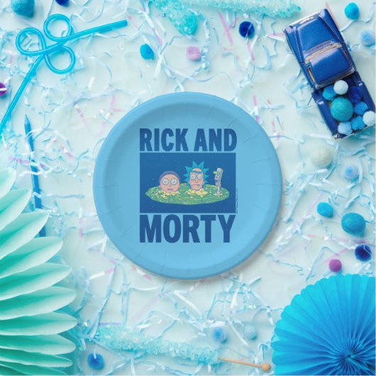RICK EN MORTY™ | Portaal zoeken Papieren Bordje (Feest)