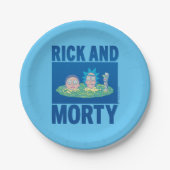 RICK EN MORTY™ | Portaal zoeken Papieren Bordje (Voorkant)