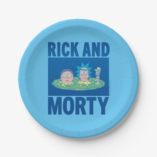 RICK EN MORTY™ | Portaal zoeken Papieren Bordje (Voorkant)