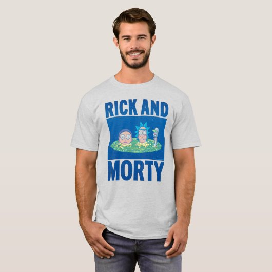 RICK EN MORTY™ | Portaal zoeken T-shirt (Voorkant volledig)