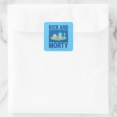 RICK EN MORTY™ | Portaal zoeken Vierkante Sticker (Tas)