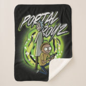 Rick en Morty - Portal Boyz Sherpa Deken (Voorkant)