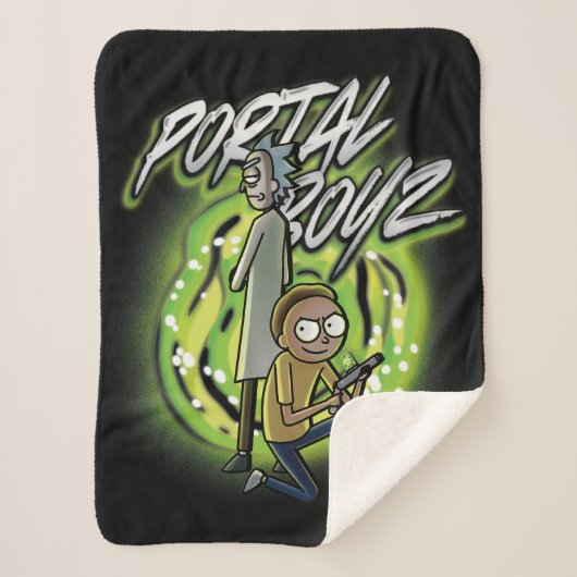 Rick en Morty - Portal Boyz Sherpa Deken (Voorkant)