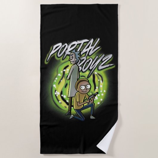 Rick en Morty - Portal Boyz Strandlaken (Voorkant)