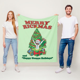 Rick en Morty   Portal Rick Merry Rickmas Fleece Deken
