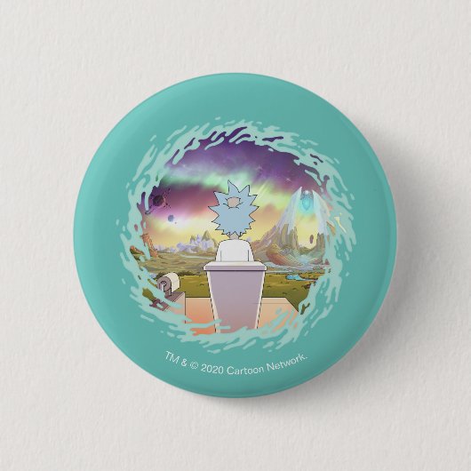 RICK EN MORTY™ | Privé-plaats van Rick Ronde Button 5,7 Cm (Voorkant)