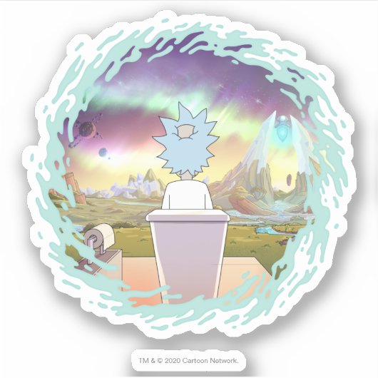 RICK EN MORTY™ | Privé-plaats van Rick Sticker (Voorkant)