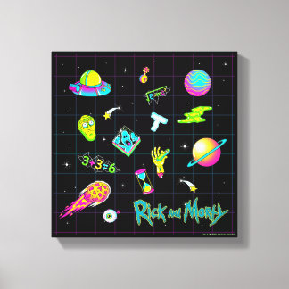 RICK EN MORTY™ | Psychedelic Season 3 Patroon Canvas Afdruk