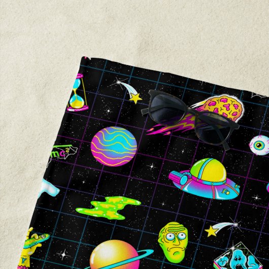 RICK EN MORTY™ | Psychedelic Season 3 Patroon Strandlaken (In situ)