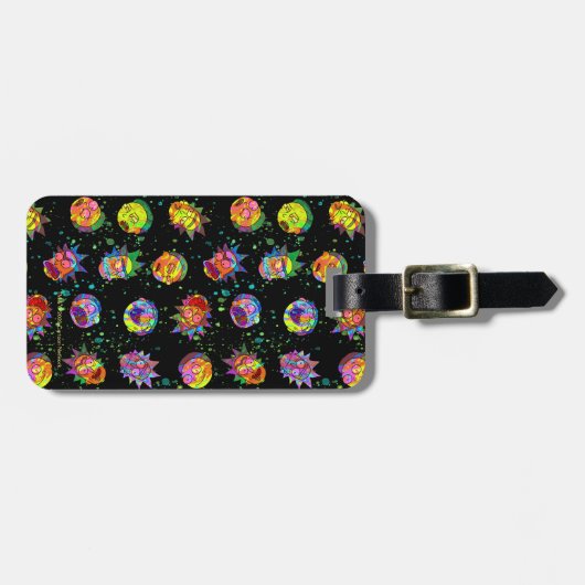 RICK EN MORTY™ | Psychedelic Swirl Pattern Bagagelabel (Voorkant horizontaal)