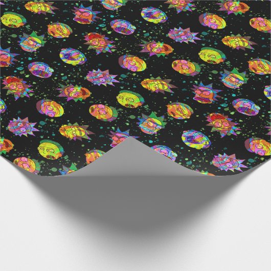 RICK EN MORTY™ | Psychedelic Swirl Pattern Cadeaupapier (Hoek)