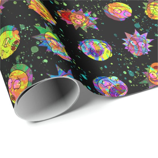RICK EN MORTY™ | Psychedelic Swirl Pattern Cadeaupapier (Rol Hoek)