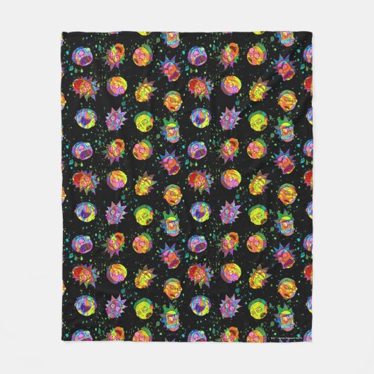RICK EN MORTY™ | Psychedelic Swirl Pattern Fleece Deken (Voorkant)