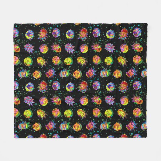 RICK EN MORTY™ | Psychedelic Swirl Pattern Fleece Deken (Voorkant (Horizontaal))