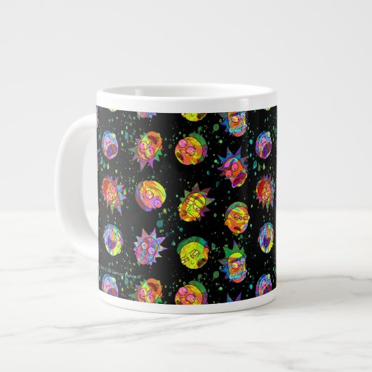 RICK EN MORTY™ | Psychedelic Swirl Pattern Grote Koffiekop (Links)