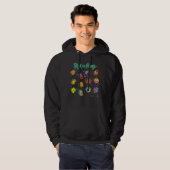 RICK EN MORTY™ | Psychedelic Swirl Pattern Hoodie (Voorkant volledig)